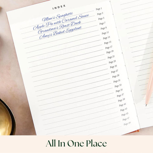 CATCHYOURDREAMS Blank Recipe Book - Keepsake Gift - Hardcover Family Heirloom Recipe Book to Write Your Own Recipe (Rosemary Green)...