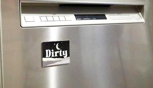Boho Decor Dishwasher Magnet Clean Dirty Sign, Strong Clean Dirty Magnet for Dishwasher, Universal Dirty Clean Dishwasher Magnet Indicator for Kit...