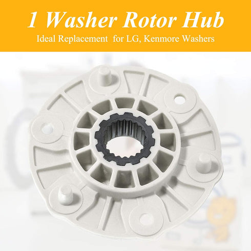 Washer Rotor Hub Assembly MBF618448 for LG Washing Machine?Original Version), Replace Part# PBT-GF30, 4413ER1001C, 4413EA1002B 4413ER1003B, 4413ER1002F