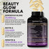 Biotin with Hyaluronic Acid, Collagen and Keratin – 25000 mcg Hair Growth Vitamins for Men and Women – Nails and Skin, USA Made, B1, B2, B3, B6, B...