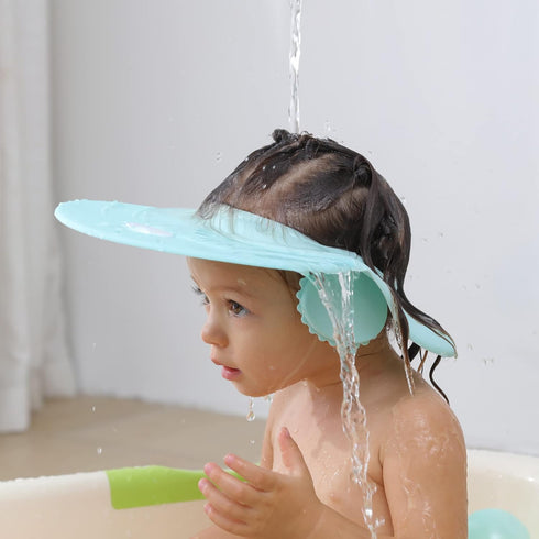 Baby shampoo cap shower visor shield hat kids bath Washing Hair rinser Prevents Water from Pooling in Face for To protect the eyes and ears of tod...