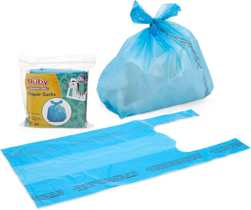 Nuby Diaper Disposable Bags, Fresh Baby Powder Scent, 2 Pack (50 Count Each Pack)...