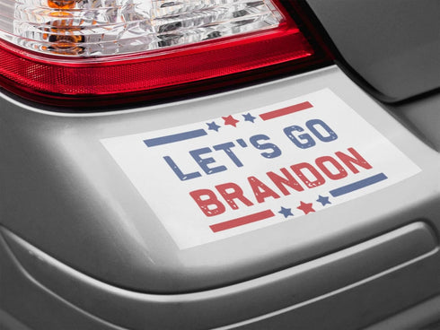 Funny Tool Box Magnet Sign - 4x6 in. FJB Let's Go Brandon Red White and Blue Stars...