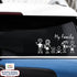 TOTOMO 13 Stick Figure My Family Car Stickers (Style#1) with Pet Dog Cat Family Car Decal Sticker for Windows Bumper...