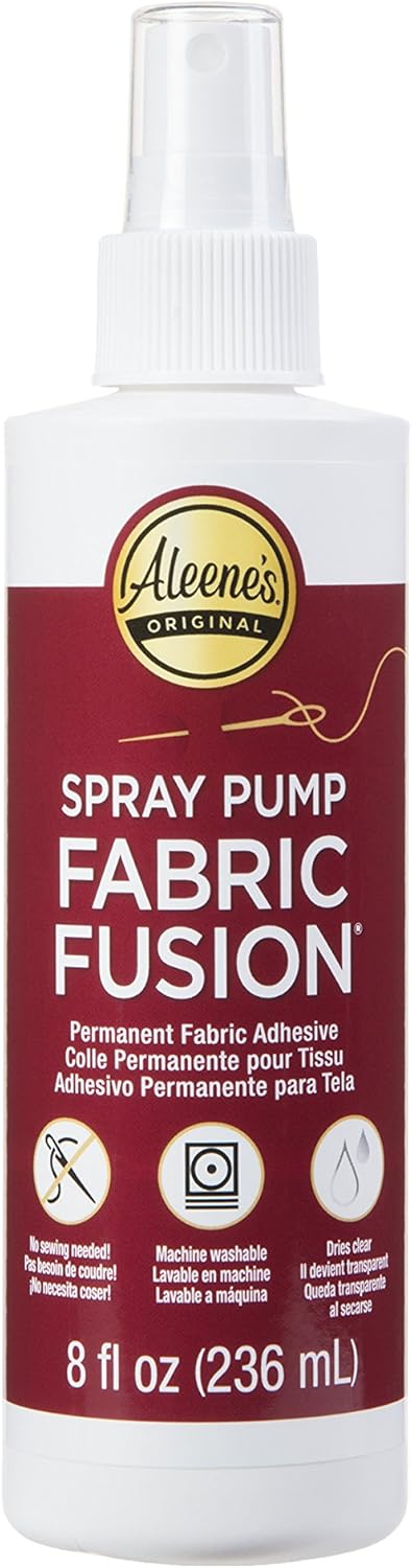 Aleene's Fusion Spray Pump, Fast Drying Permanent Fabric Adhesive, White...