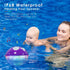 Floating Pool Speakers with Colorful Lights, Bluetooth Wireless Pool Speaker Floatable IP68 Waterproof, Built-in Mic, Crystal Clear Sound Pool Spe...