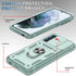 for Samsung Galaxy S21 FE 5G Case Military Grade Drop Shock Protection Cell Phone Cover with Slide Camera Cover Built-in 360° Rotate Ring Stand fo...