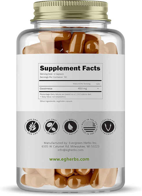 Cocolmeca Capsules - 450 mg. - 90 capsules - Smilacaceae, Greenbrier, Sarsaparilla, Smilax...