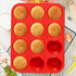 12 Cups Silicone Muffin Pan, 2 Pack Non-Stick Cupcake Pans Silicone Muffin Tray Baking Pan for Making Muffin Cakes, Cupcake, Bread, Tart, Egg Bite...