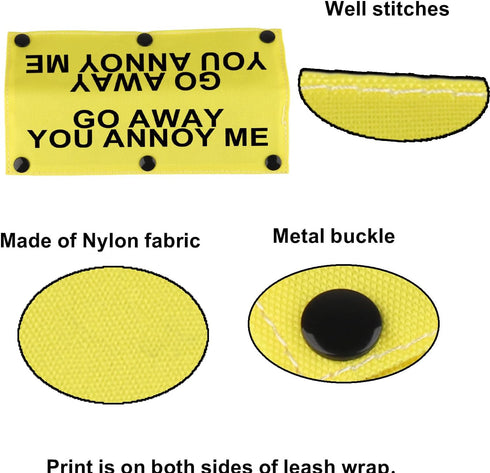 Funny Dog Leash Sleeve Go Away You Annoy Me Dog Leash Wrap Sleeve Pet Birthday Gift (You Annoy Me-YE Sleeve)...