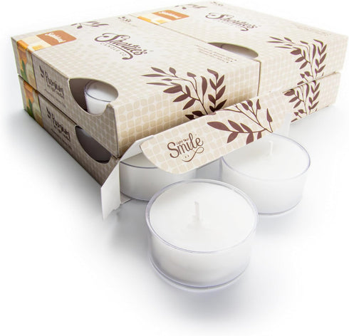 Pure Sandalwood Premium Tealight Candles Bulk Pack - Highly Scented with Essential Oils - 24 White Tea Lights - Beautiful Candlelight - Made in Th...