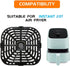 Air Fryer Grill Pan for Instants Vortex 2QT Mini Air Fryer Oven, Premium Air Fryer Grill Crisper Plate, Air Fryer Grate Grid with Rubber Tabs for ...
