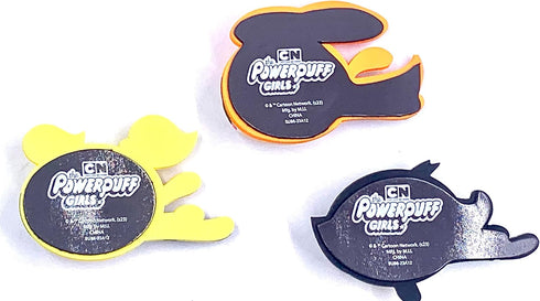 Monogram Powerpuff Girls 3 Piece Magnet Set –Bubbles, Blossom and Buttercup 3D Foam Magnet - Magnet for Refrigerators, Office and Lockers......