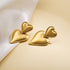 Apsvo Chunky Gold Heart Earrings for Women, Lightweight Drop Earrings Dangle Double Heart Earrings Gold Plated Earrings Fashion Trendy Jewelry...