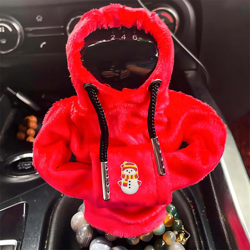 2Pcs Car Shift Knob Hoodie,Car Gear Shift Cover,Hoodie for Car Shifter, Automotive Interior Cute Gadgets, Christmas Car Accessories and Decoration...