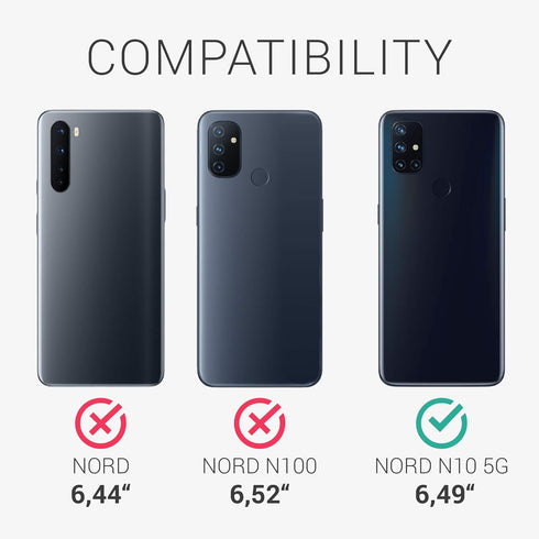 kwmobile Case Compatible with OnePlus Nord N10 5G Case - TPU Silicone Phone Cover with Soft Finish - Arctic Night...