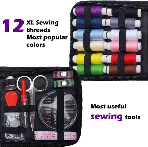ARTIKA Travel Sewing Kit, 59-Piece Portable Kit for Travel, Includes Scissors, Thread, Tape Measure - Sewing Accessories and Supplies...