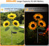 Solar Sunflower Lights, 800mA Solar Garden Light with Real Looking Flowers Outdoor Waterproof Solar Stake Lights for Back Yard, Flower Bed, Pathwa...
