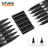 Black Drawing Pens, 12 Pack Felt Tip Markers for Adults and Kids, Dual Tip Brush Fineliners Pens for Art Drawing Sketching...