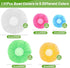 130Pcs Reusable Elastic Food Bowl Storage Covers, Sublaga Bowl Covers, Variety of 5 Translucent Stretchable Sizes and Colorful Dish Plate Covers, ...