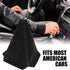 Car Shift Boots Shift knob dust Cover Manual Gear Shift Cover Suede Leather Shift Boots MT Universal Type Shift Boots (Black Suede w/Black Stitchi...