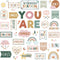 45pcs Boho Affirmation Station Bulletin Board Set Motivational Posters Classroom Mirror Growth Mindset Decor Positive Affirmations Accents Cutouts...