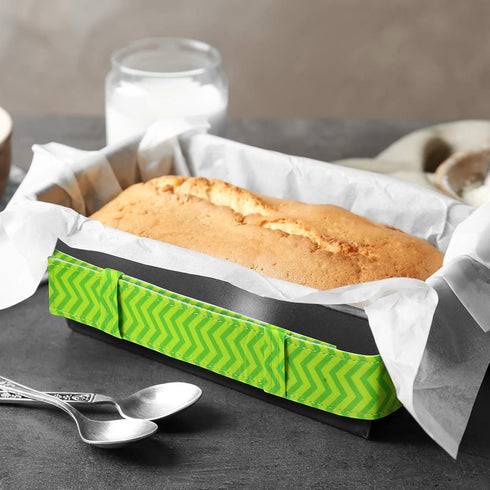 Patelai 6 Pieces Cake Pan Dampen Strips Bake Even Strips Colorful Cake Pan Baking Strips Absorbent Thick Baking Tray Protection Strap for Clean Ba...