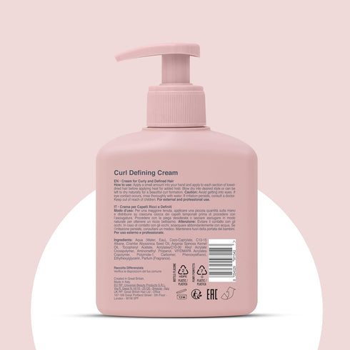 Curl Defining Cream - Volumizing Effect - Anti-Humidity Frizz Control - Protective and Restructuring Properties - Enhance Coils, Ringlets, and Mov...