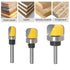 Dish Carving Router Bits,3Pcs 1/4 Inch Shank Bowl and Tray Template Router Bit Set with Ball Bearing,Designed for woodworkers...