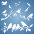 Birds on Branches Stencil, 10 x 10 inch (L) - Bird Branch Silhouette Stencils for Painting Template...