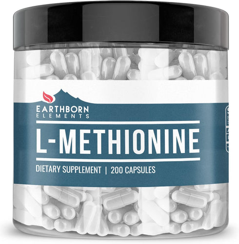 Earthborn Elements L-Methionine 200 Capsules, Pure & Undiluted, No Additives...