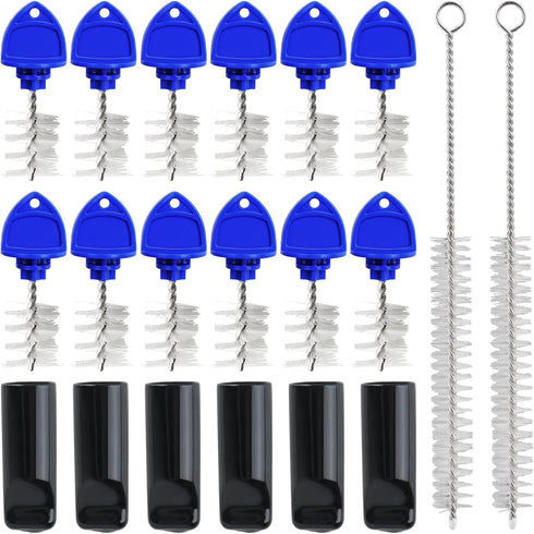 Draft Beer Tap Plugs Brush Beer Faucet Cap, 12PCS Keg Tap Plug + 6PCS Beer Tap Cover + 2PCS Long Cleaning Brush, Beer Faucet Brush Plugs Beer Fauc...
