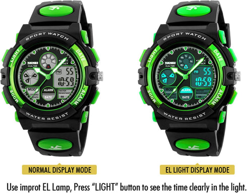 Dayllon Kids Digital Watch Outdoor Sports 50M Waterproof Electronic Watches Alarm Clock 12/24 H Stopwatch Calendar Boy Girl Wristwatch...