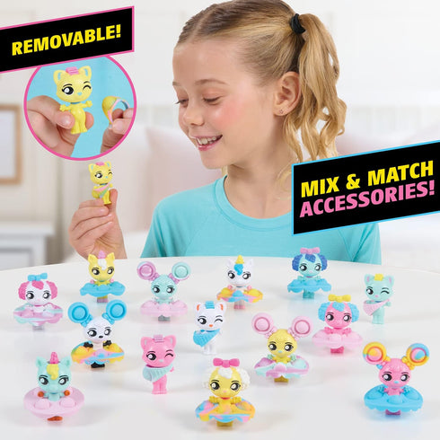 Fashion Fidgets Collectible Pet Fidget Dolls – Sensory Toy Pop It Dolls (2-Pack)...