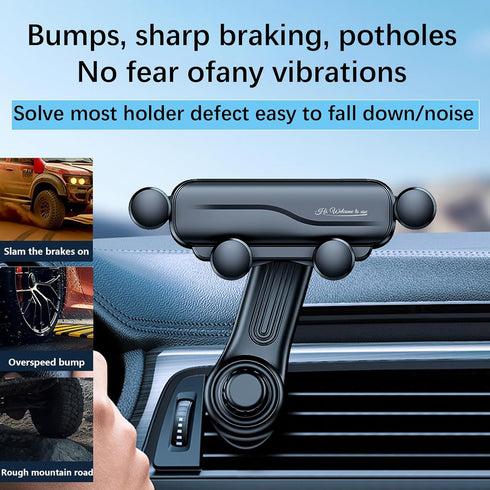 Car Phone Holder with Rotatable Swing Arm, Hands-Free Car Vent Phone Mount with Newest Metal Air Vent Clip Fit for All iPhone Android Smartphones....