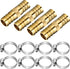 12 Pcs Hose Repair Connectors with Claps Brass Garden Hose Repair Kit Fitting Water Hose Repair Kit Female Hose End Repair(3/8-1/2 Inch)...
