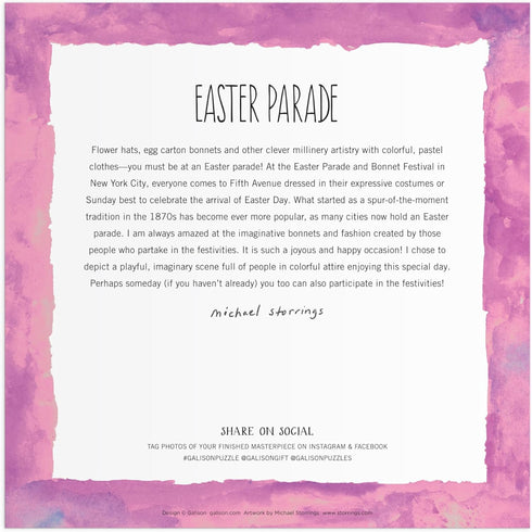 Galison Easter Parade – 500 Piece Michael Storrings Puzzle Featuring The Joy and Energy of A Springtime Easter Parade...