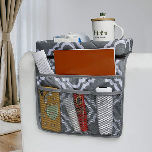MDSTOP Sofa Armrest Organizer Caddy with Holder Tray, TV Remote Control Holder, Couch Armchair Caddy Fits for Game Controller, Pens, Magazines, Sn...