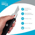 INTERNET'S BEST Premium Utility Knife Set | Retractable Box Cutter with Rubber Handle | Heavy-Duty Cutting for Cardboard, Carpet, Plastic | Retrac...