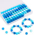 80Pcs Blue Silicone Focal Beads 15mm Round Ball Beads Chunky Kandi Beads Spacer Pen Beads for Crafts DIY Beadable Pens Keychain Bracelets Jewelry ...