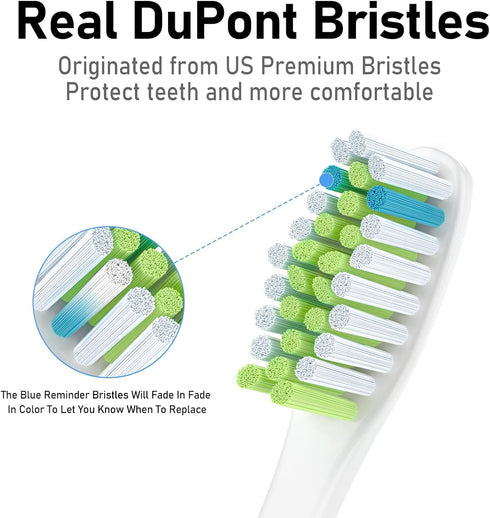 Replacement Toothbrush Heads for Ultra Plaque Control & Whitening, Diamantine-Clean Brush Heads Compatible with Philips Sonicare Electric Toothbru...