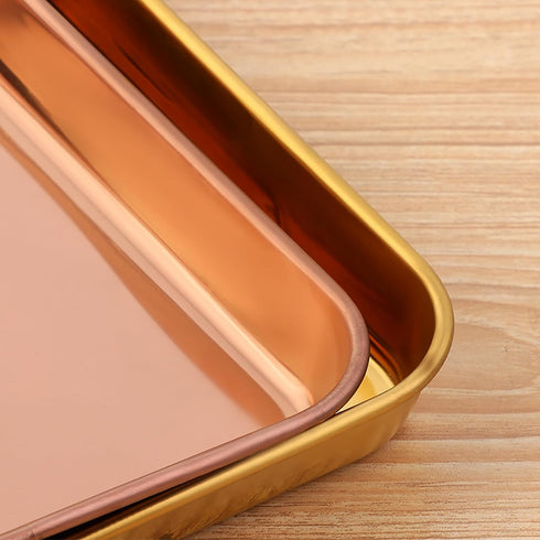 Meisha Baking Tray, Stainless Steel Baking Cookie Sheet, Rimmed Pan Baking, Non Toxic & Healthy, Mirror Finish & Rust Free, Easy Clean & Dishwashe...