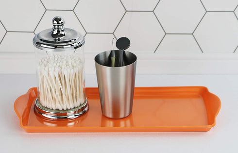 Calypso Basics Plastic Tidbit Melamine Sandwich Tray, Orange...