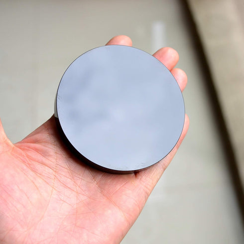 Black Obsidian Scrying Mirror Round Smooth Natural Crystal Polished Diameter 3 inch / 80mm...