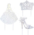 DecoPac Quinceanera Cake Topper, Glitter Cake Topper, Silver Cake Decoration, 3 Piece Set...