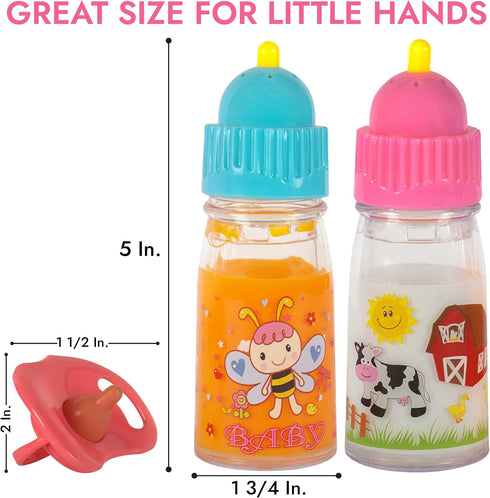 My Sweet Baby Disappearing Doll Feeding Set® | Talking Magic Bottles with Squeaking Tips. Sips and Giggles - Include 2 Doll Bottles with Disappear...