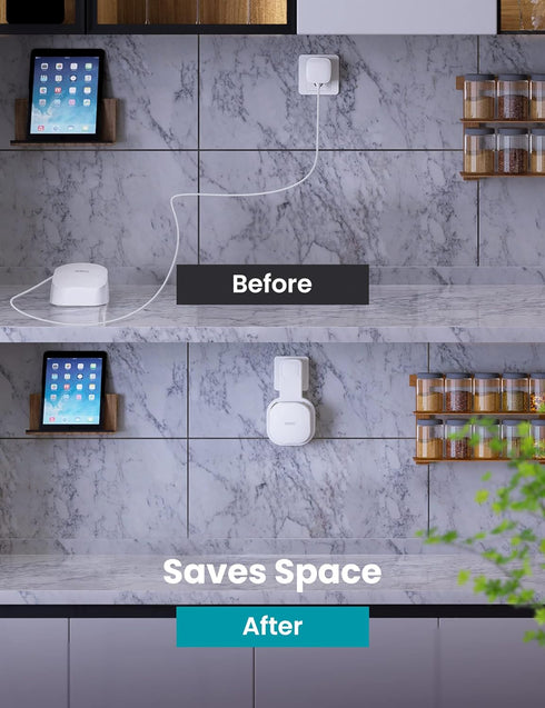 DG-Direct Wall Mount Holder for eero 6 and eero 6+ Router Mesh Wi-Fi System, No Messy Wires, The Outlet Wall Mount Holder for eero 6 Plus, Stand B...
