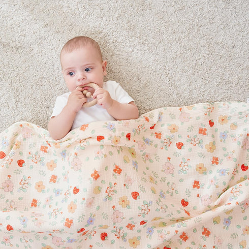 Muslin Baby Blankets for Girls Boys, Super Soft Nursery Blankets 100% Cotton Baby Blankets Neutral 41"x41", Lightweight Crib Blankets for Toddlers...