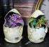 Ebros Metallic Colorful Medieval Fantasy Egg Hatchling Baby Dragon Wyrmling Twins Figurines Set of 2 Equipped with LED Night Lights Dungeons and D...