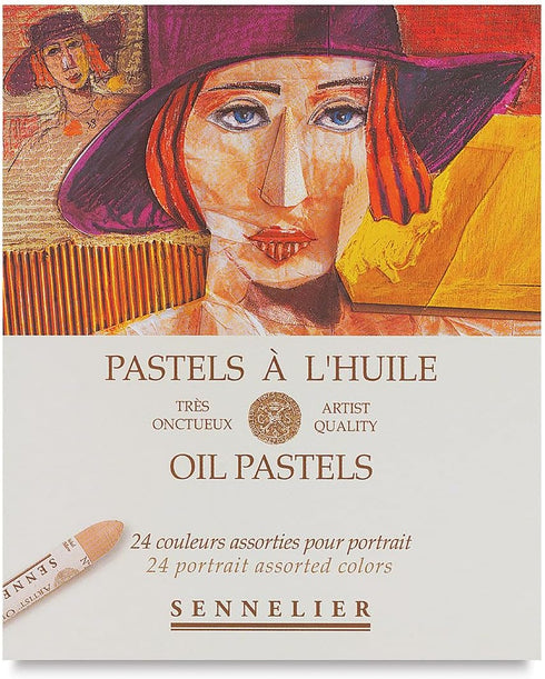 Sennelier Cardboard Oil Pastel Set, 24 Count (Pack of 1), Portrait...